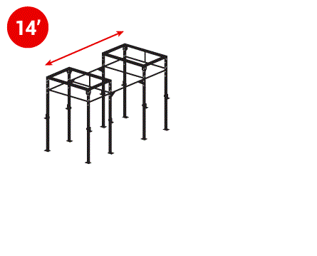 Rogue ML 14S Standard 14 Monster Lite Rig 2.0 Jaula para 2 Estacion Iron Equipment Equipo para CrossFit