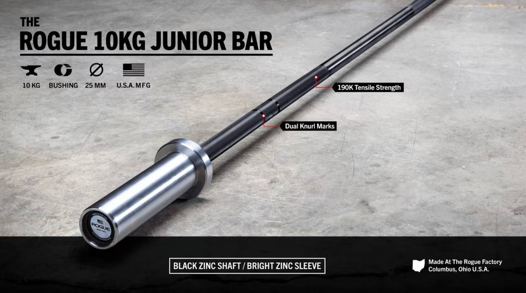 Rogue Junior Bar 10KG - Barra olímpica para principiantes