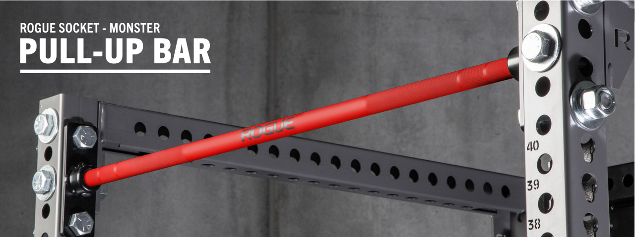 Rogue Monster Smooth Socket Pull up Bar Red Barra para dominadas Iron Equipment Equipo para CrossFit