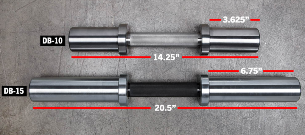 Rogue DB-15 Loadable Dumbbell - Barra Para Mancuernas Olímpicas – Iron ...