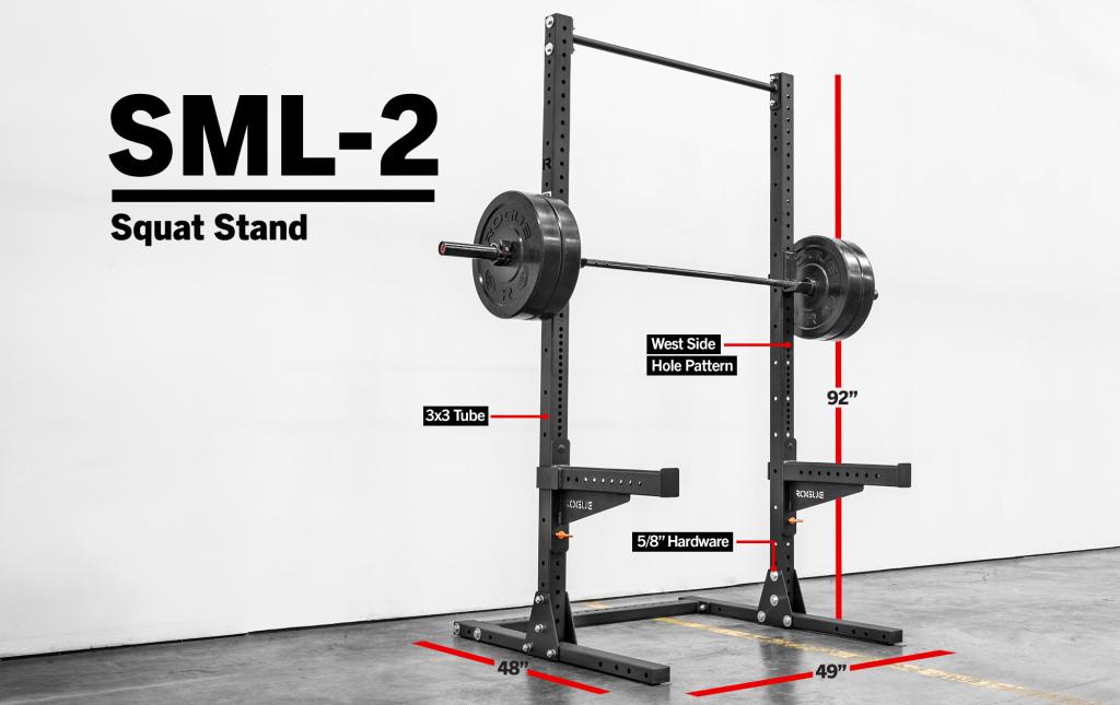 ROGUE SML-2 90” MONSTER Lite Squat Stand SML-2 Rogue 90