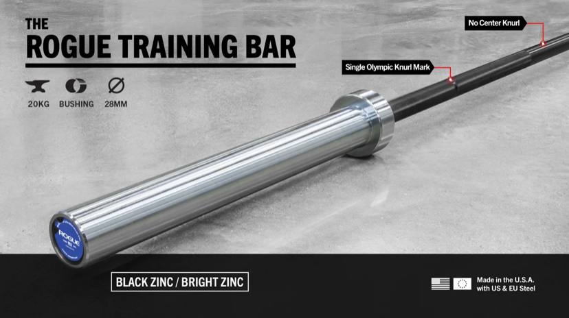Rogue 28MM Training Bar - Barra Olímpica